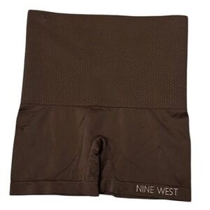 Nine West Womens Brown High Waisted Seamless Shapewear Slimming Shorts Small